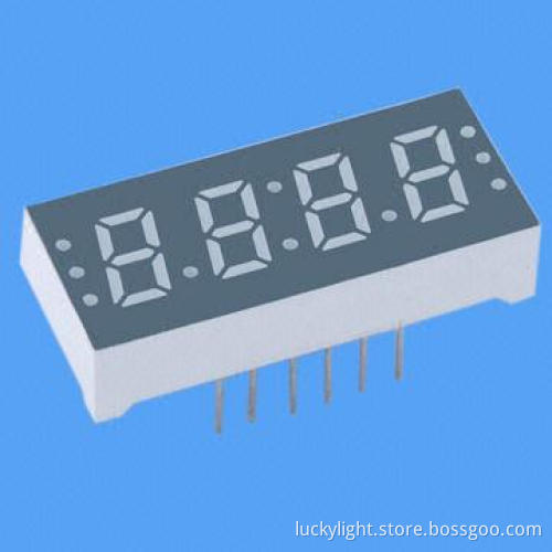 0.3-inch Four-digits 7-segment LED Display, Yellow Green